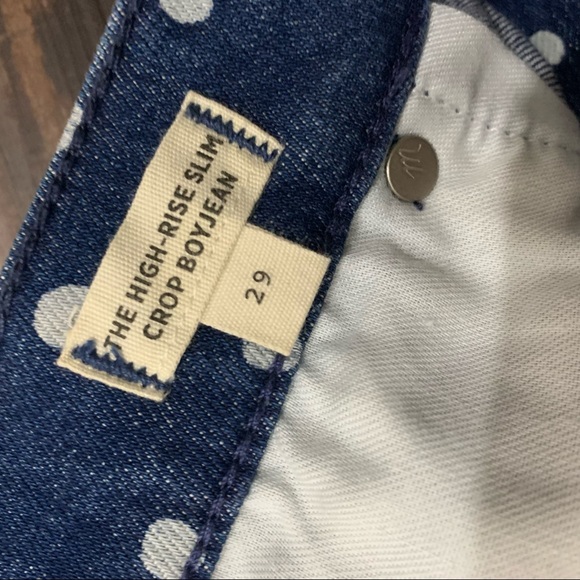 Madewell High Rise Slim Crop Boyjean - Polka Dot - Picture 8 of 9